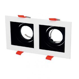 Cata CT-5227 Pars Kare 2'li Beyaz Siyah Spot Kasası