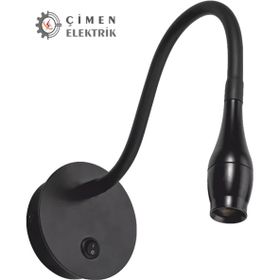 Cata CT-5232 3W 3200K Günışığı Siyah Kasa Baykuş Led Duvar Apliği