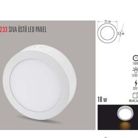 Cata CT-5233 18W Sıva Üstü 3200K Gün Işığı Led Panel