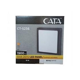 Cata CT-5236B Kare Sıva Üstü Siyah Kasa Beyaz Işık 18w Led Panel