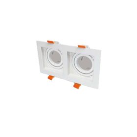 Cata CT-5237 Beyaz Kasa Pars İkili Gu 10 Duy Metal Spot Çerçevesi