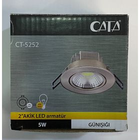 Cata CT 5252 3 Adet 5W Günışığı 3200k Satin Gövde Led Spot