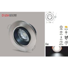 Cata CT-5254 6W 3200K 6 Adet Oltu Led Spot