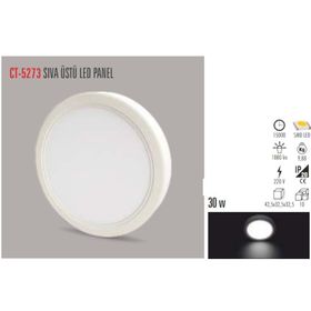 Cata CT-5273 30W Sıva Üstü 3200K Gün Işığı Led Panel