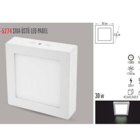 Cata CT-5274 30W Sıva Üstü 6400K Beyaz Led Panel
