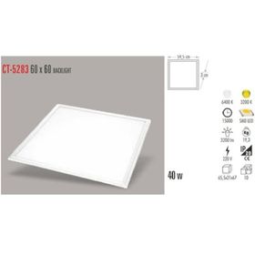 Cata CT-5283B 10 Adet 40 W Backlight 60x60 mm Sıva Altı Beyaz Slim Model Led Panel