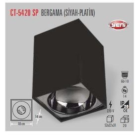 Cata CT-5420B Bergama Siyah Platin Dekoratif Armatürü