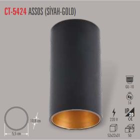 Cata CT-5424 ASSOS SIVA ÜSTÜ ARMATÜR GU-10 Armatür