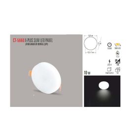 Cata CT-5660 10W X-Plus Ayarlanabilir Slim 3200K Gün Işığı Led Panel