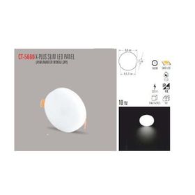 Cata CT-5660 10W X-Plus Ayarlanabilir Slim 6400K Beyaz Led Panel