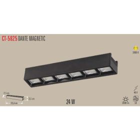 Cata CT-5825 24W Dante Magnetic Siyah Günışığı Spot