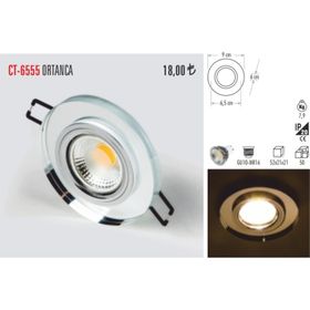 Cata Ct-6555 Gu-10 Duylu Ortanca Dekoratif Cam Spot