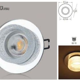 Cata Ct-6655 Gu-10 Duylu Alaca Aynali Dekoratif Cam Spot