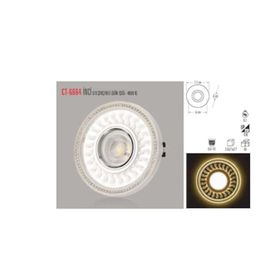 Cata Ct-6664 Gu-10 Duylu İnci Led Çerçeveli Dekoratif Cam Spot
