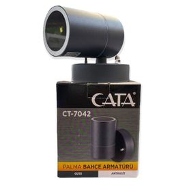 Cata CT-7042 GU-10 Palma Antrasit Tek Taraflı Bahçe Armatürü