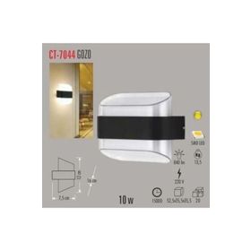 Cata CT-7044 3200K Günışığı 10W Siyah Gozo Bahçe Apliği