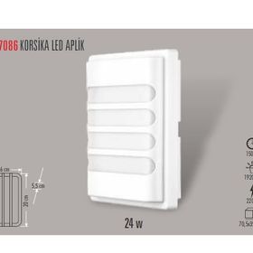 Cata CT-7086 Beyaz Işık 24W Korsika Led Plastik Armatür