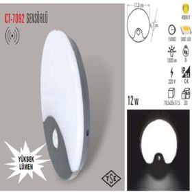 Cata CT-7092 12W 4000K Sıva Üstü Sensörlü LED Armatür