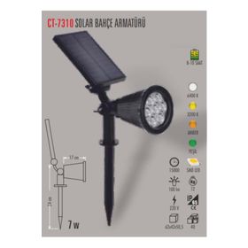 Cata CT-7310A 7W Amber Solar Bahçe Armatürü