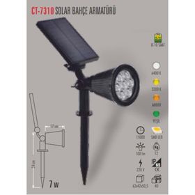 Cata CT-7310Y 7W Yeşil Solar Bahçe Armatürü