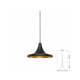 Cata CT-8213 E27 32 cm Siyah Gold Sarkıt Armatür
