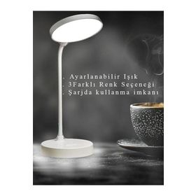 Cata CT-8440 Berlin Beyaz Şarjlı Masa Lambası