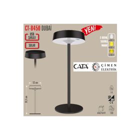 Cata CT-8450 Dubai Şarjlı Masa Lambası