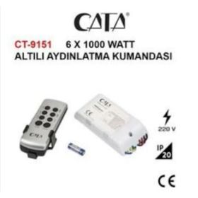 CATA CT-9151 CATA 6'LI AVİZE AYDINLATMA KUMANDASI 1. KALİTE