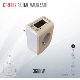 Cata CT-9182 Digital Zaman Saati Akıllı Priz