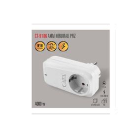 Cata CT-9186 Akım Korumalı Tekli Topraklı Priz