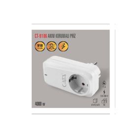 Cata CT-9186 Akım Korumalı Tekli Topraklı Priz