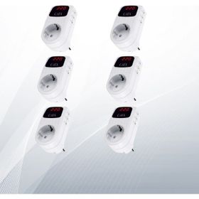 Cata CT-9187 6 Adet 150-280V-4000W Beyaz Priz Regülatörü
