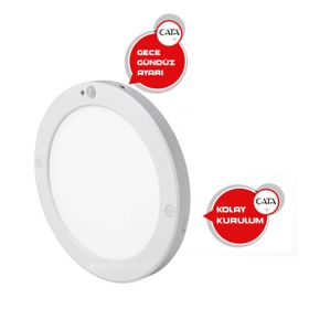 Cata CT-9247 6400K 20 Watt Ultra Slim Sensörlü Gece Gündüz Ayarlı Alüminyum Tavan Armatürü