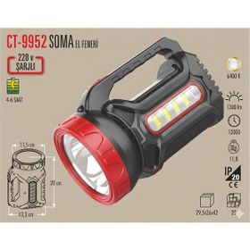Cata CT-9952 Beyaz Led Işık El Feneri