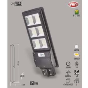 Cata CT4641 150 W Beyaz Sensörlü Sokak Aydınlatması Armatürü