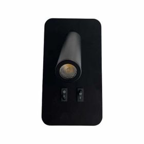 CATA000524 Cata 9W Tuvalu Siyah Çift Kademeli Yatak Başı Aplik 3000K Gün Işığı Ct-5243