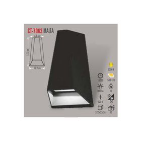 CATA000527 Cata 2X3W Malta Dış Mekan Led Aplik 3200K Gün Işığı Ct-7063