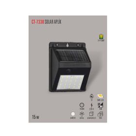 CATA000578 Cata 15W Solar Dış Mekan Aplik 6400K Beyaz Ct-7330