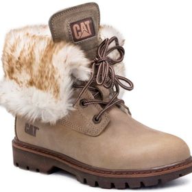 Caterpillar Utah Fur Bej Kadın Bot