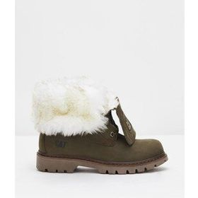 Caterpillar Utah Fur Dark Olıve Haki Nubuk Kadın Bot