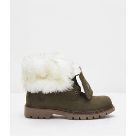 Caterpillar Utah Fur Dark Olıve Haki Nubuk Kadın Bot