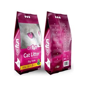 Catfun 10 lt Bebek Pudralı Bentonit Kedi Kumu