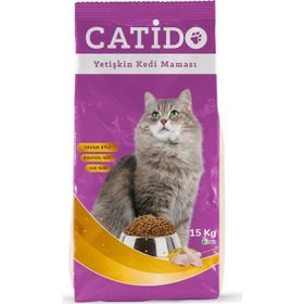 Catido 15 kg Tavuk Etli Tüm Irklar İçin Yetişkin Kuru Kedi Maması