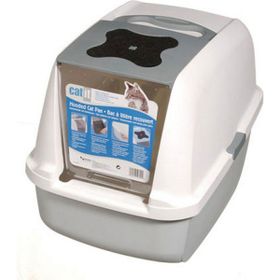 Catit Kapalı Jumbo Koyu Gri 57x46x43 cm Kedi Tuvalet Kabini