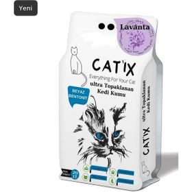 Catix Beyaz Bentoint Lavanta Kokulu İnce Taneli 20 lt Kedi Kumu