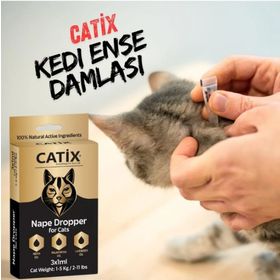 Catix Kedi Ense Bit Pire Kene Deri Bakımı 3x1 ml 1-5 kg Bitkisel Damla