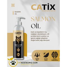 Catix Kedi ve Köpekler İçin Tüy ve Genel Sağlık Destekleyici Omega 3 ve 6 İçerikli Balık Yağı