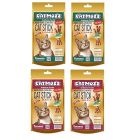 CatMozz 4x10'lu Kuzu Etli + Kedi Otlu Biftekli Yetişkin Kedi Ödül Çubuğu