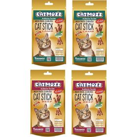 CatMozz 4x10'lu Kuzu Etli + Kedi Otlu Biftekli Yetişkin Kedi Ödül Çubuğu