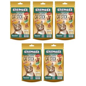 CatMozz 5x10'lu Kuzu Etli Yetişkin Kedi Ödül Çubuğu